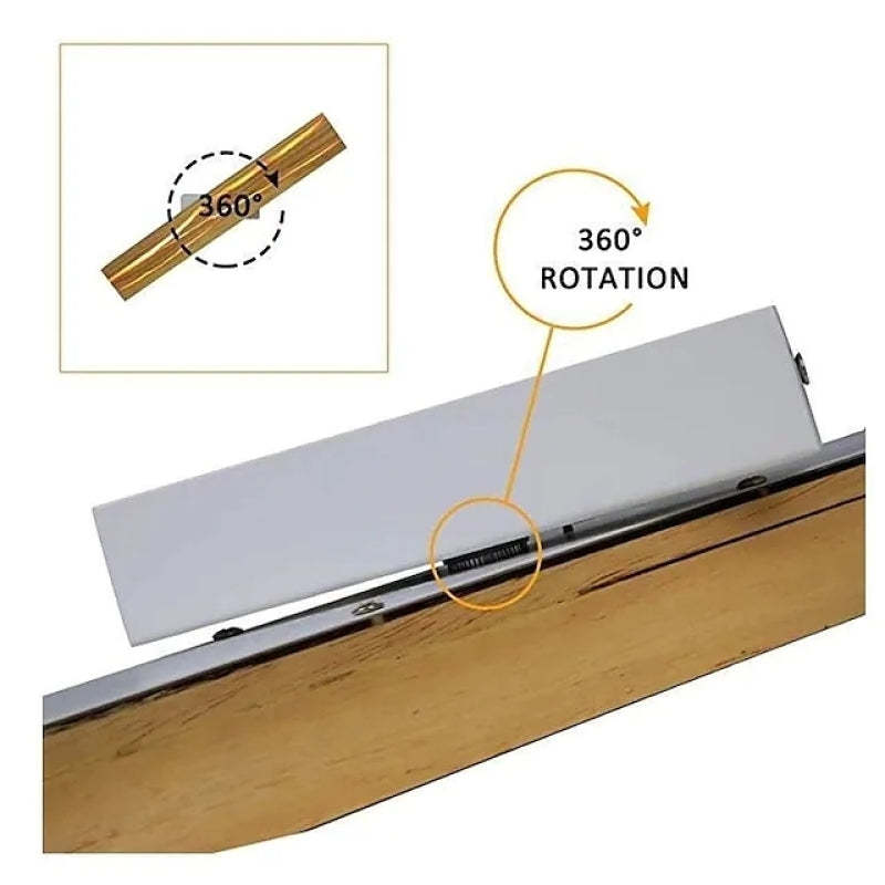 Cesinom Rotatable Crackle Nature Wood Board LED Wall Lamp
