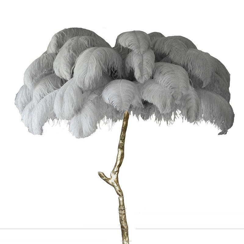 Salenor Nordic Luxury Unique Ostrich Feather Floor Lamp/Table Lamp-Relic Pieces