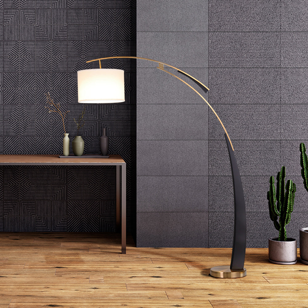 Hipituk Floor Lamp 3 Color Temperature Switchable, Artificial Fabric/Metal