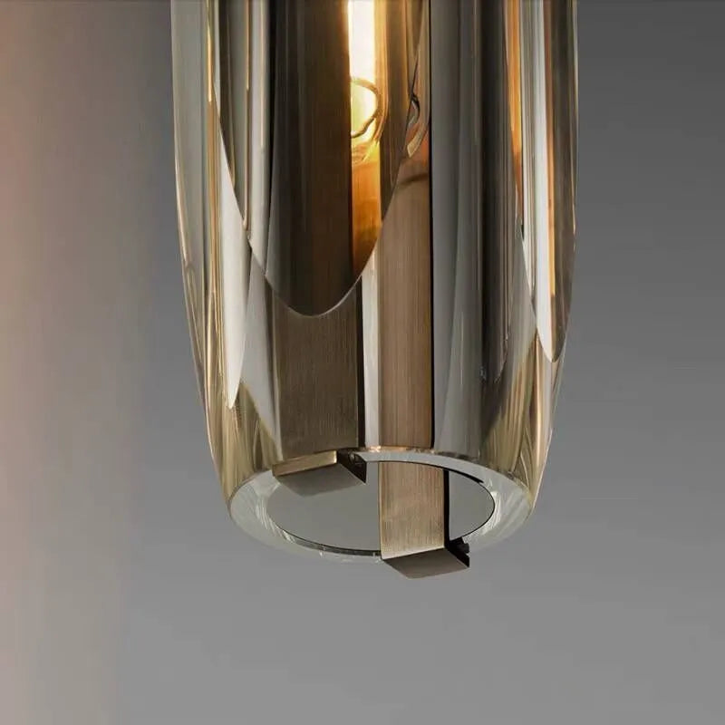 Orinex Brass Designer Glass Pendant Lamp Smoky-Relic Pieces