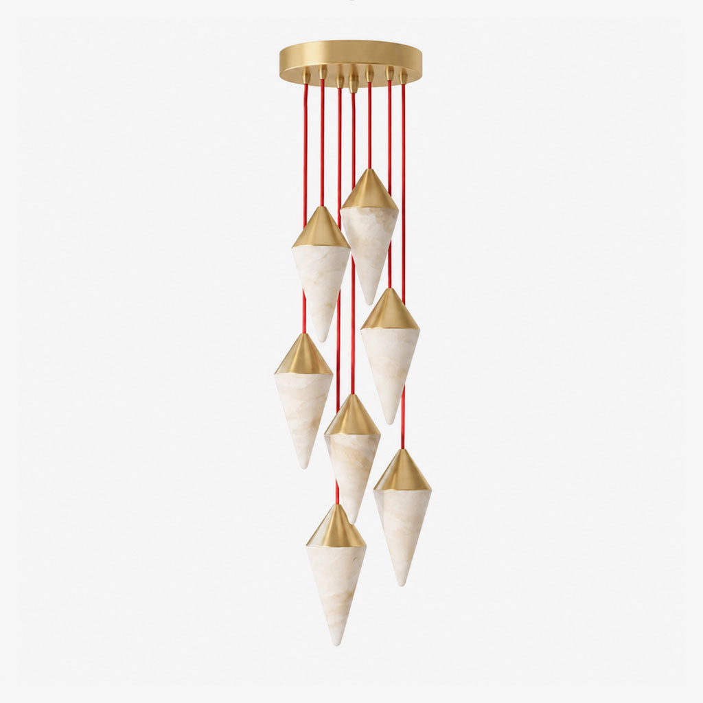 Ilverford Faceted Alabaster Drop Chandelier