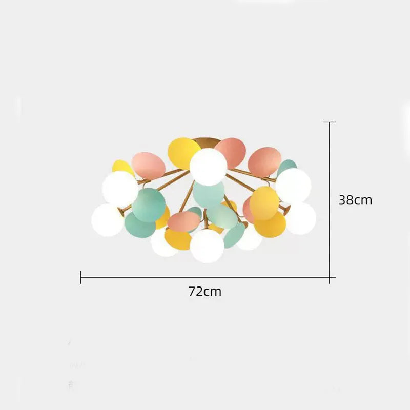 Binesik Modern Bubble Cluster Ceiling Light, Colorful