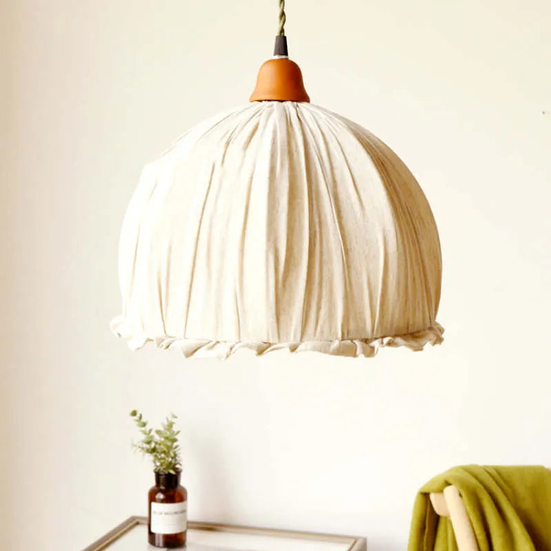 Teo Vintage Pendant Light Beige, Fabric-Relic Pieces