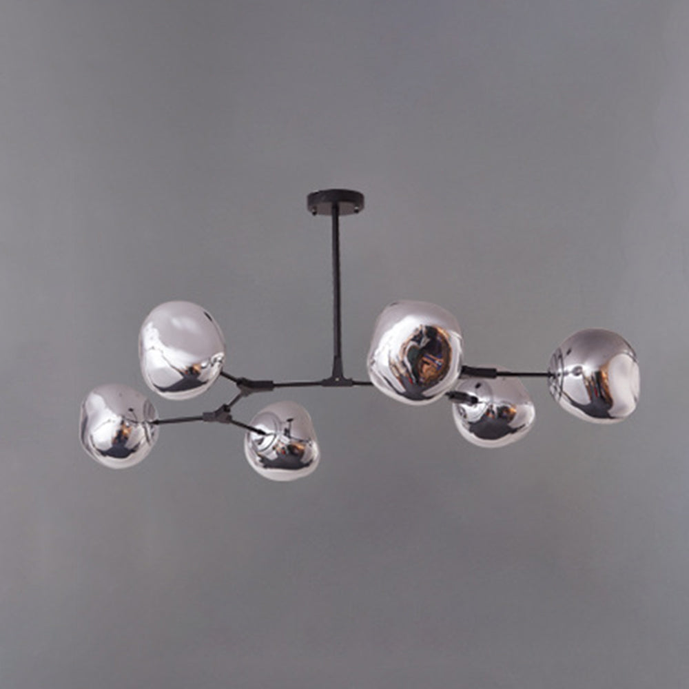 Rebogum Modern Globe Lava 3 Pendant Light Fixture