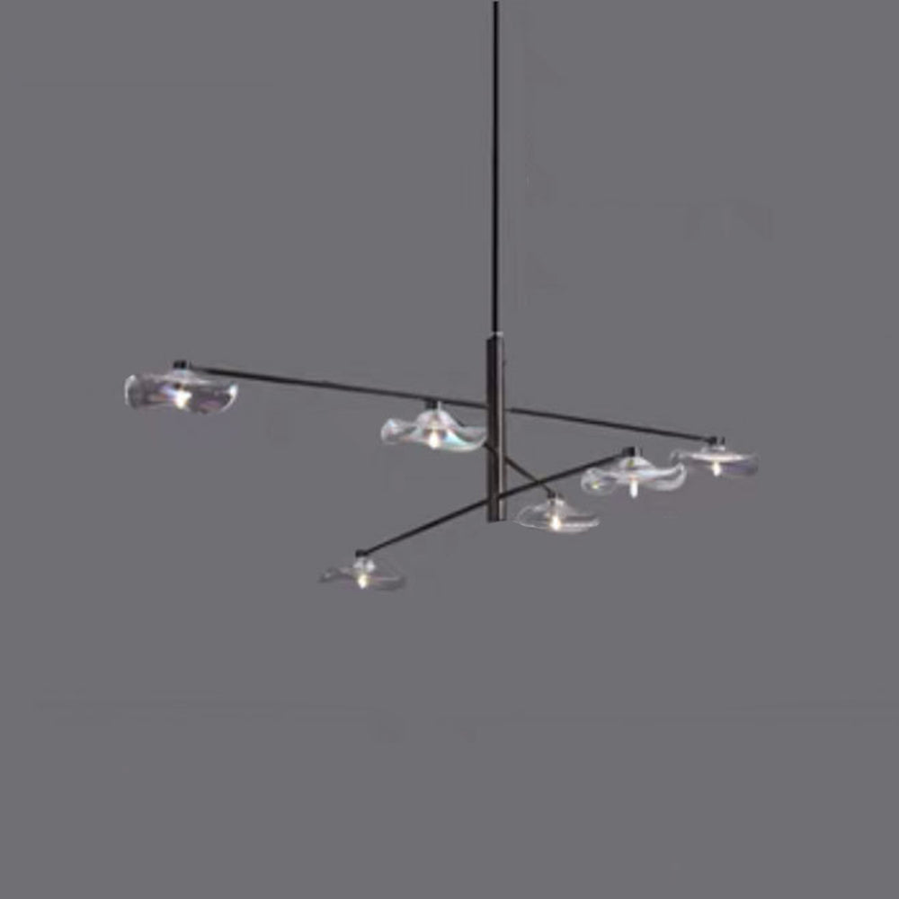 Sudegan Modern Branch Metal Pendant Light, Clear/Multicolor
