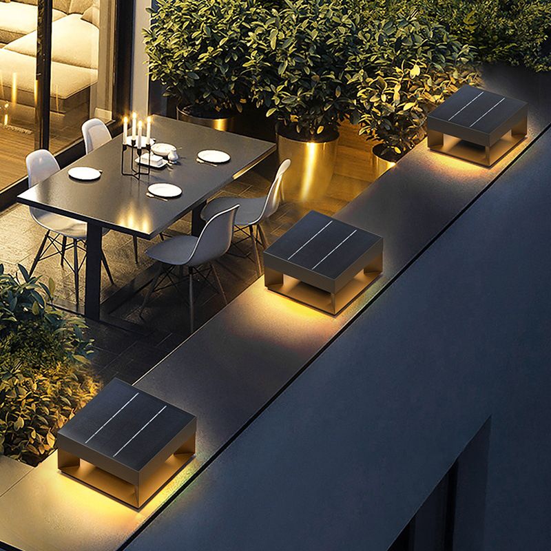 Kuberen Post Modern Solar Square Metal LED Outdoor Light