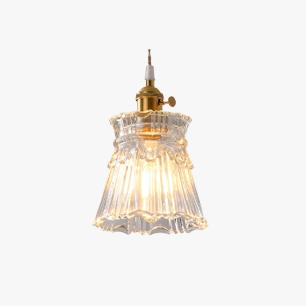 Ledivar Art Deco Blown Brass & Glass Pendant Light, 7 Styles