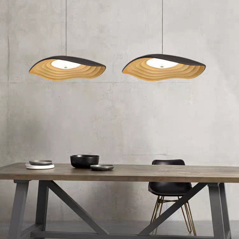 Mesumad Wabi-Sabi Resin LED Pendant Light, White/Orange/Black