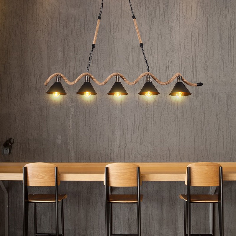 Mirikul Vintage LED Black Pendant Light Metal Dining Room/Cafe