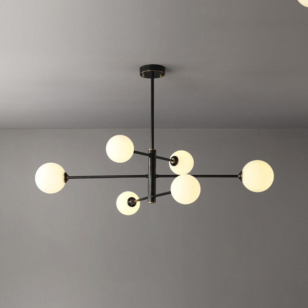 Webalot Modern Glass Shade Pendant Light, Copper/Black