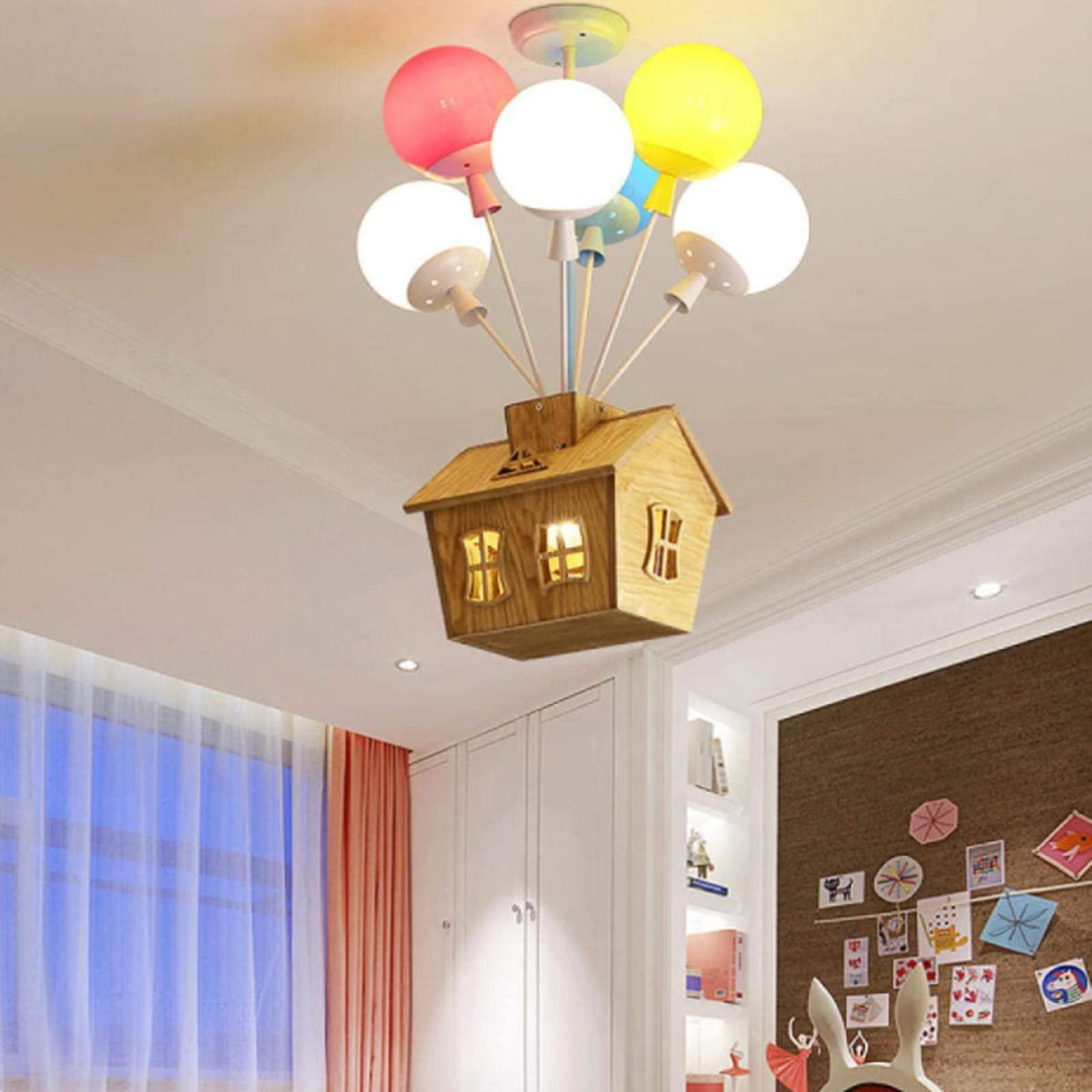 Wugosoke Designer Flush Mount Ceiling Light Wood Children's Room