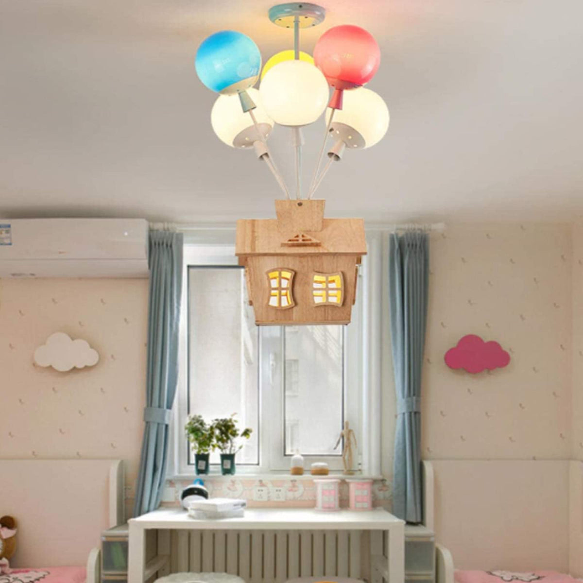 Wugosoke Designer Flush Mount Ceiling Light Wood Children's Room