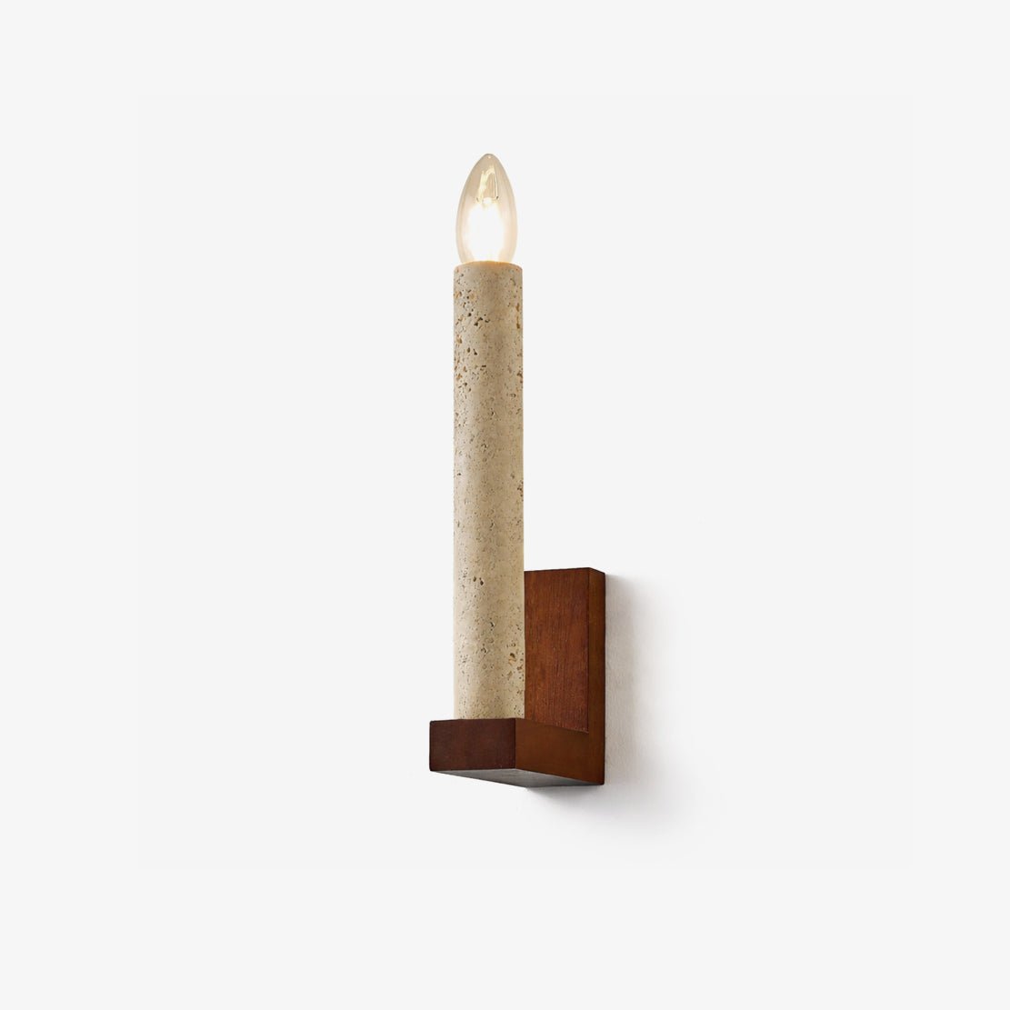 Marius Travertine Candle Wall Lamp