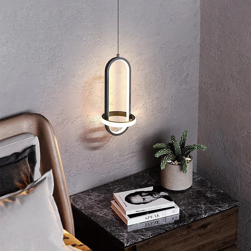 Bikelut Modern Minimalist LED Ring Pendant Light Bedsides