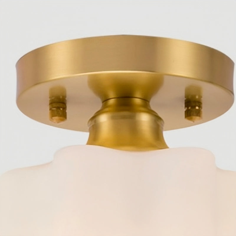 Ciborosu Retro Metal Flush Mount Ceiling Light Brass