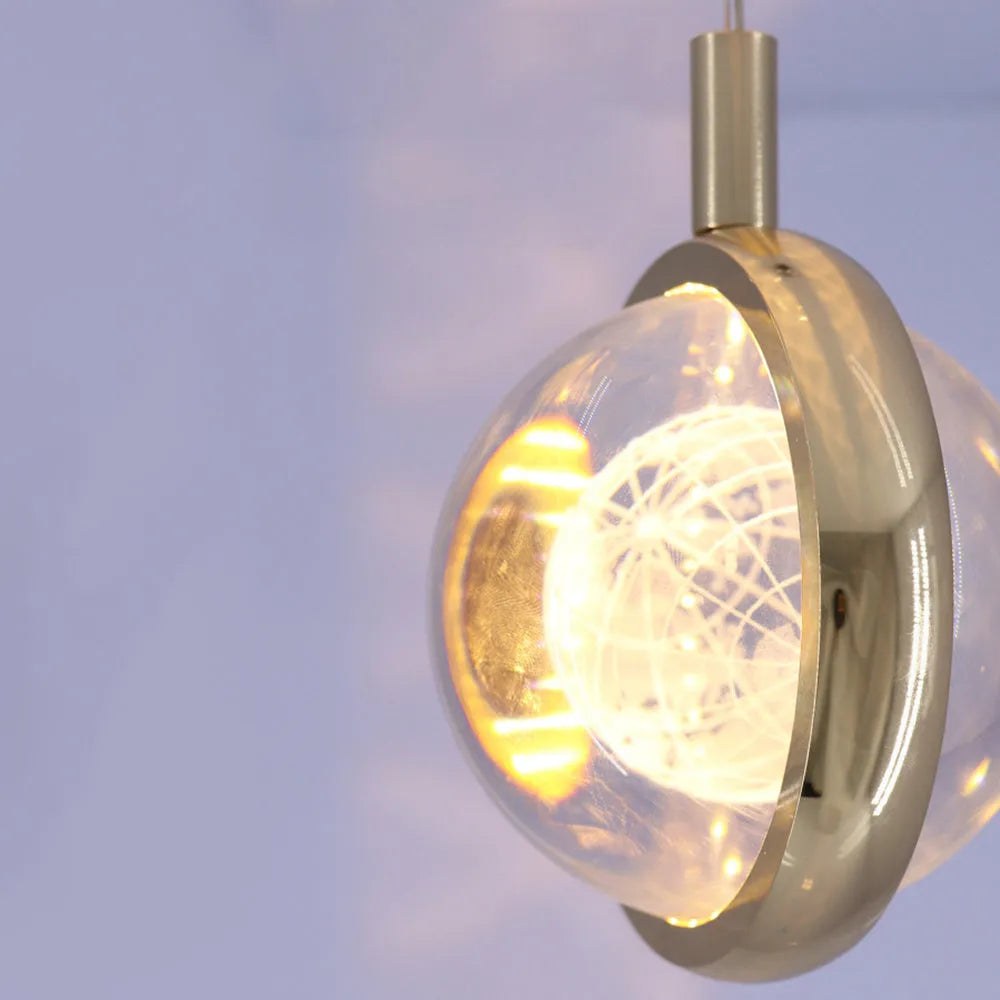 Jutisid Morden Spherical Metal Pendant Light, Gold