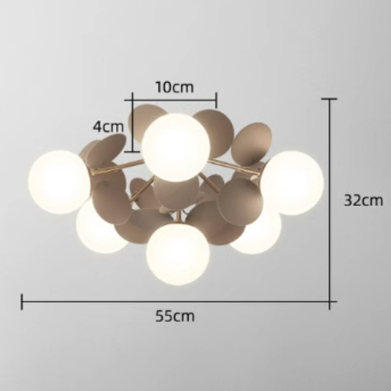 Nurodek Multicolored Flower Branch Chandelier Living Room