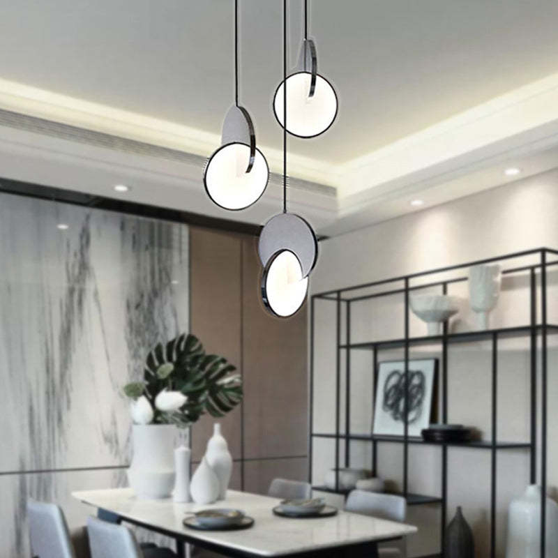 Ceripis Pendant Light, Disc, Gold/Silver