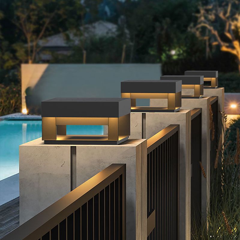 Kuberen Post Modern Solar Square Metal LED Outdoor Light
