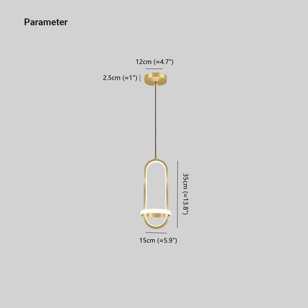 Bikelut Modern Minimalist LED Ring Pendant Light Bedsides