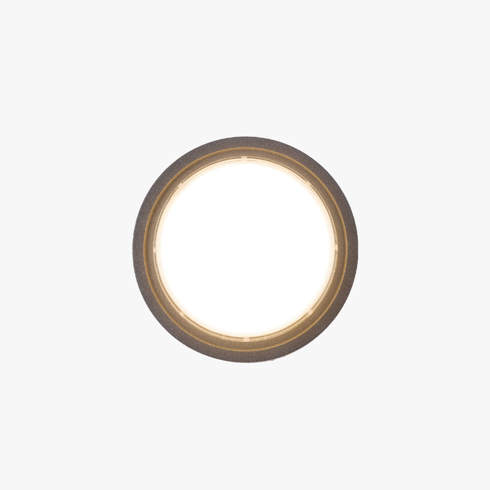 Jesutul Modern Flush Mount Ceiling Light, Metal/, Square/Round, Black/Brown