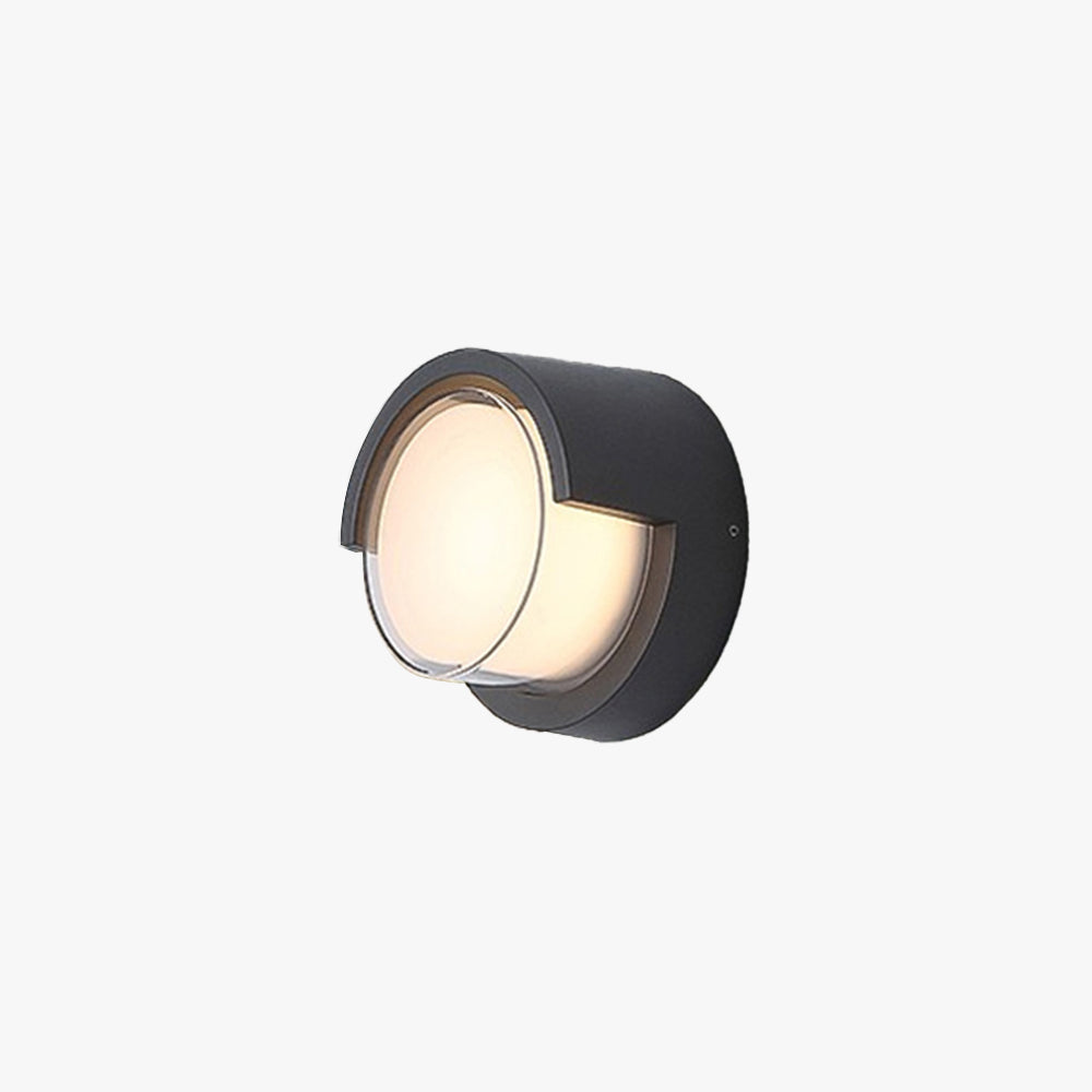 Wuneger Modern Round/Rectangular Metal/ Outdoor Wall Lamp, Black