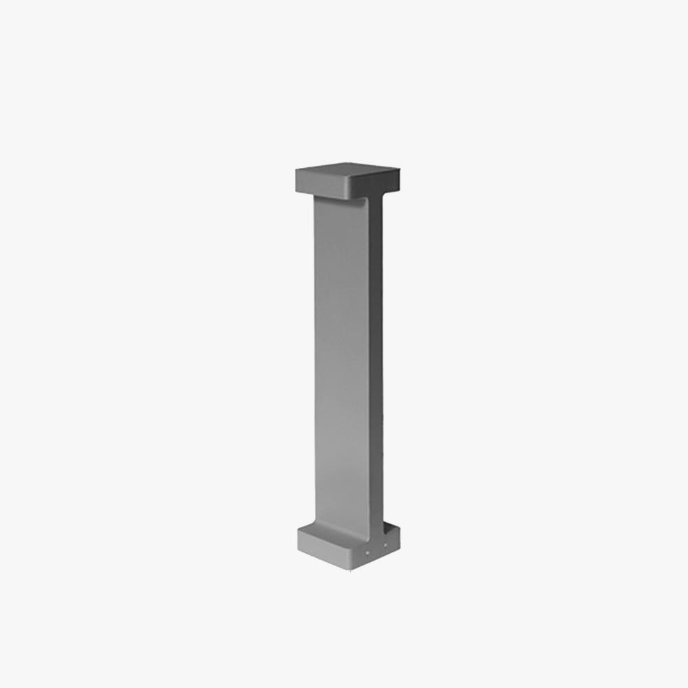 Givupod Modern Metal T-Shaped Solar Outdoor Path Light, Black