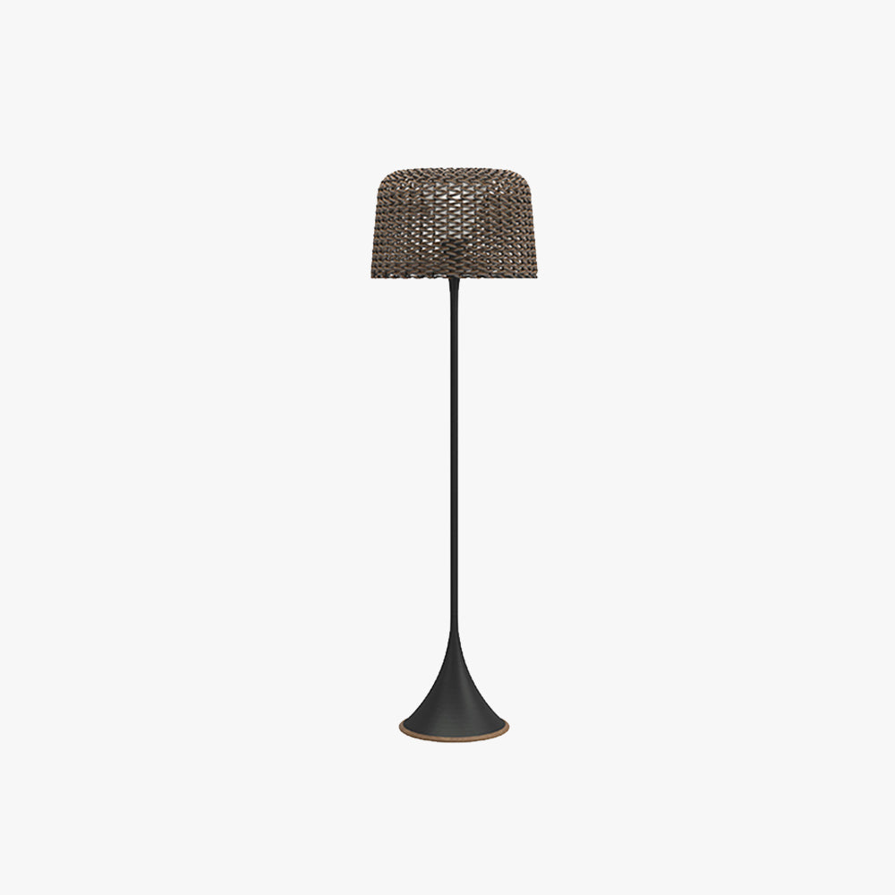 Govomed Waterproof Outdoor Floor Lamp, Rattan,Balcony/Terrace