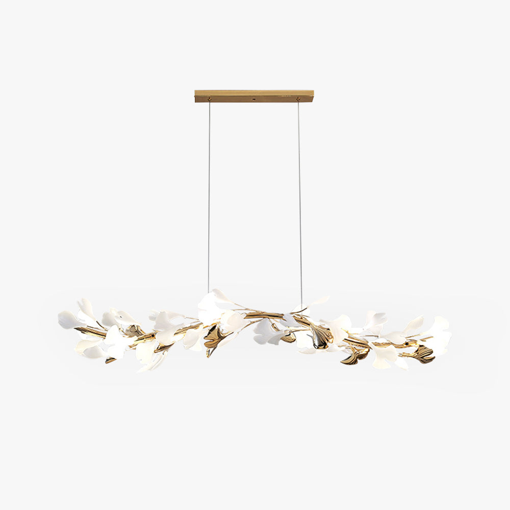Hiserun Modern Art Deco Metal & Ceramic Chandelier, Gold