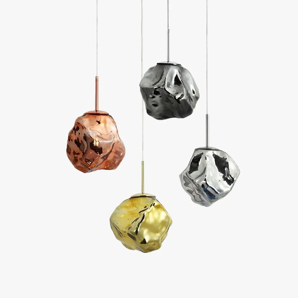 Kovire Glass Pendant Light, 4 Colour-Relic Pieces