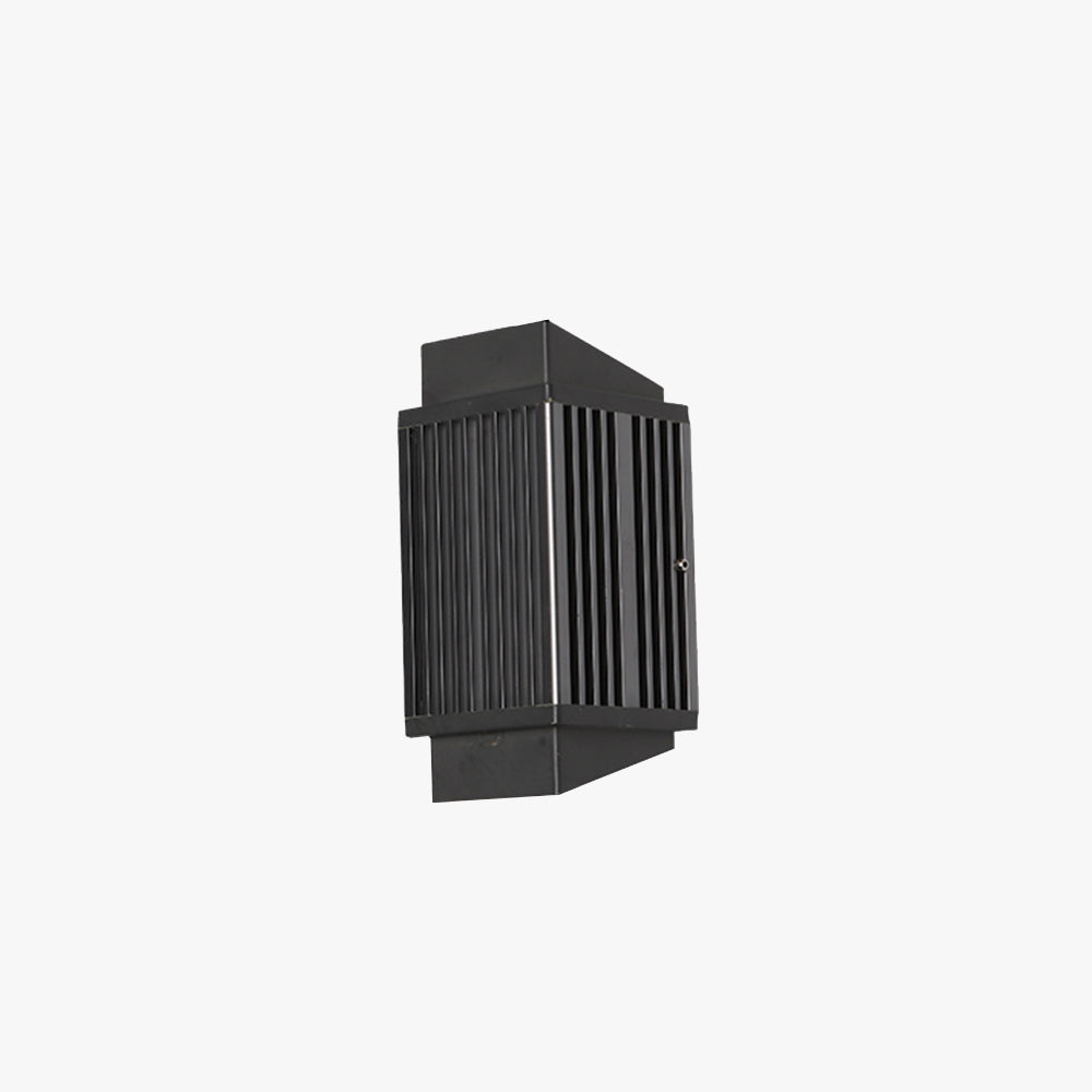 Vubokos Modern Round/Rectangular Metal/ Outdoor Wall Lamp, Black