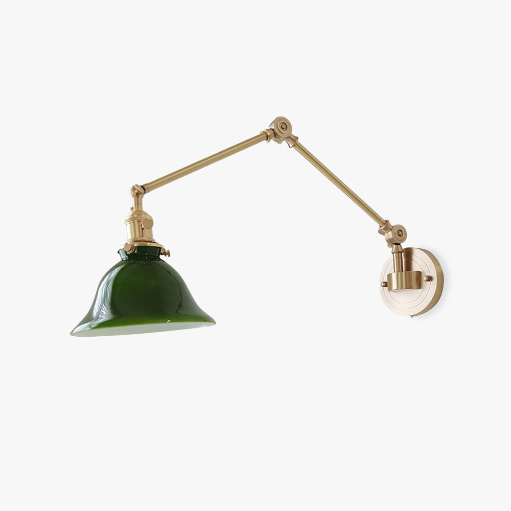 Lotuner Vintage Foldable Wall Lamp, Green/White