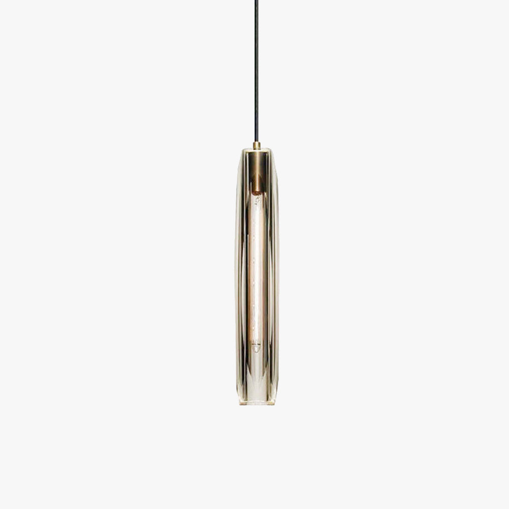 June Brass Designer Glass Pendant Lamp Smoky-Relic Pieces