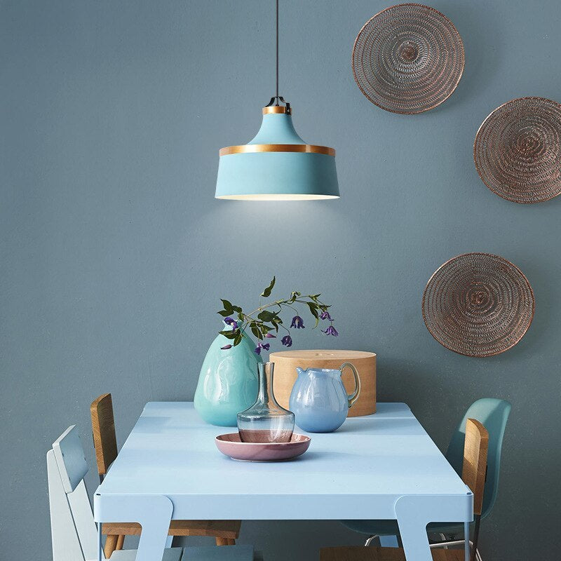 Bipeder Modern Colorful Single Pendant Light, Metal Shade