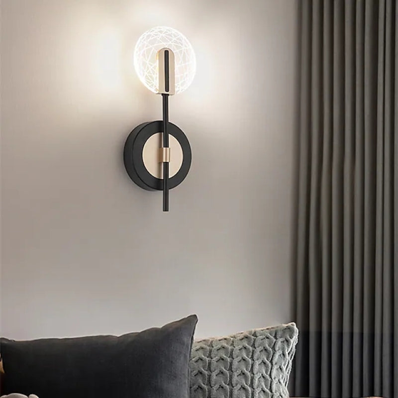 Rilomar Wall Lighting Disc Modern, Metal/, Black/White, Bedroom