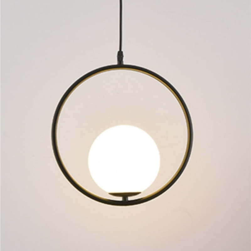 Dosenud Modern Globe Metal/Glass Pendant Light, 3 Style