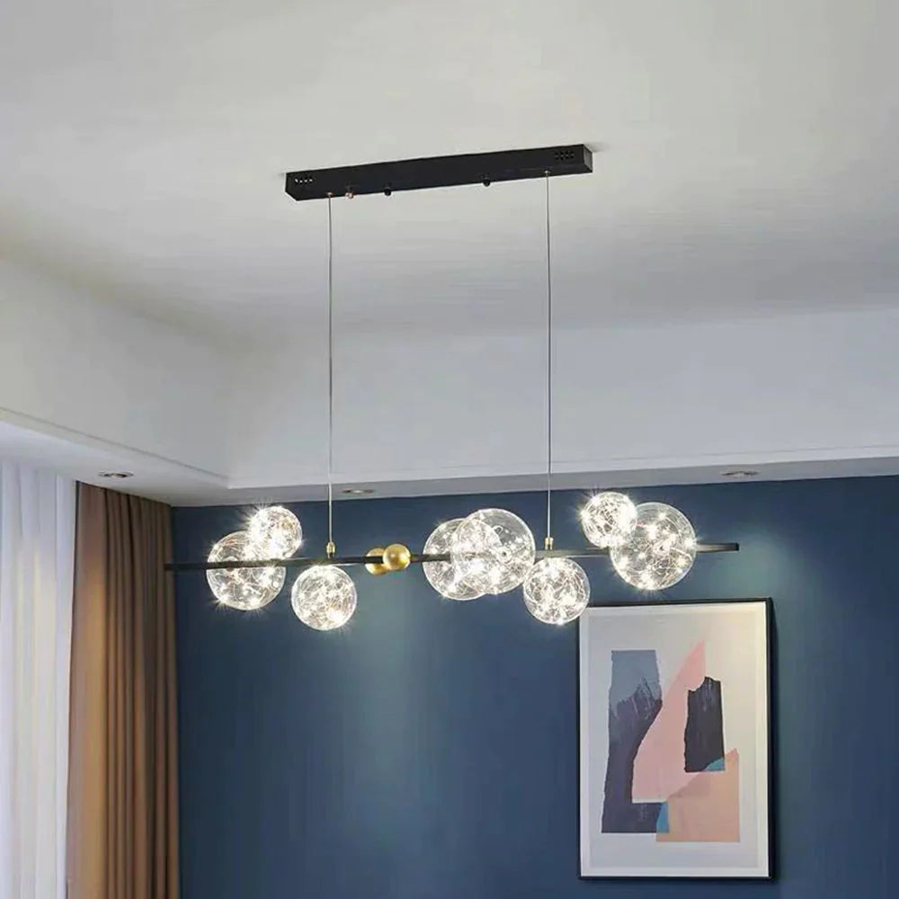 Husotim Art Deco Luminous Sphere Cluster Glass Pendant Light