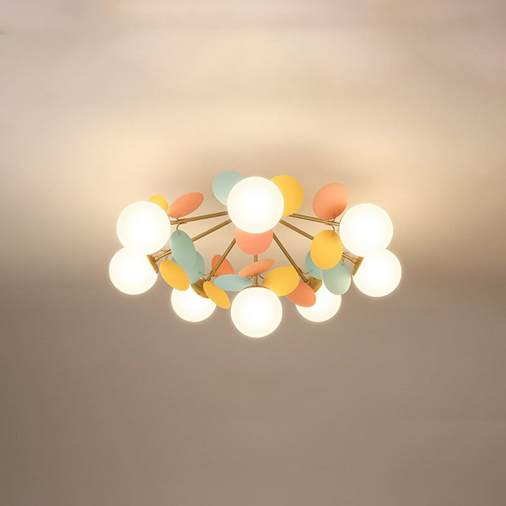 Nurodek Multicolored Flower Branch Chandelier Living Room