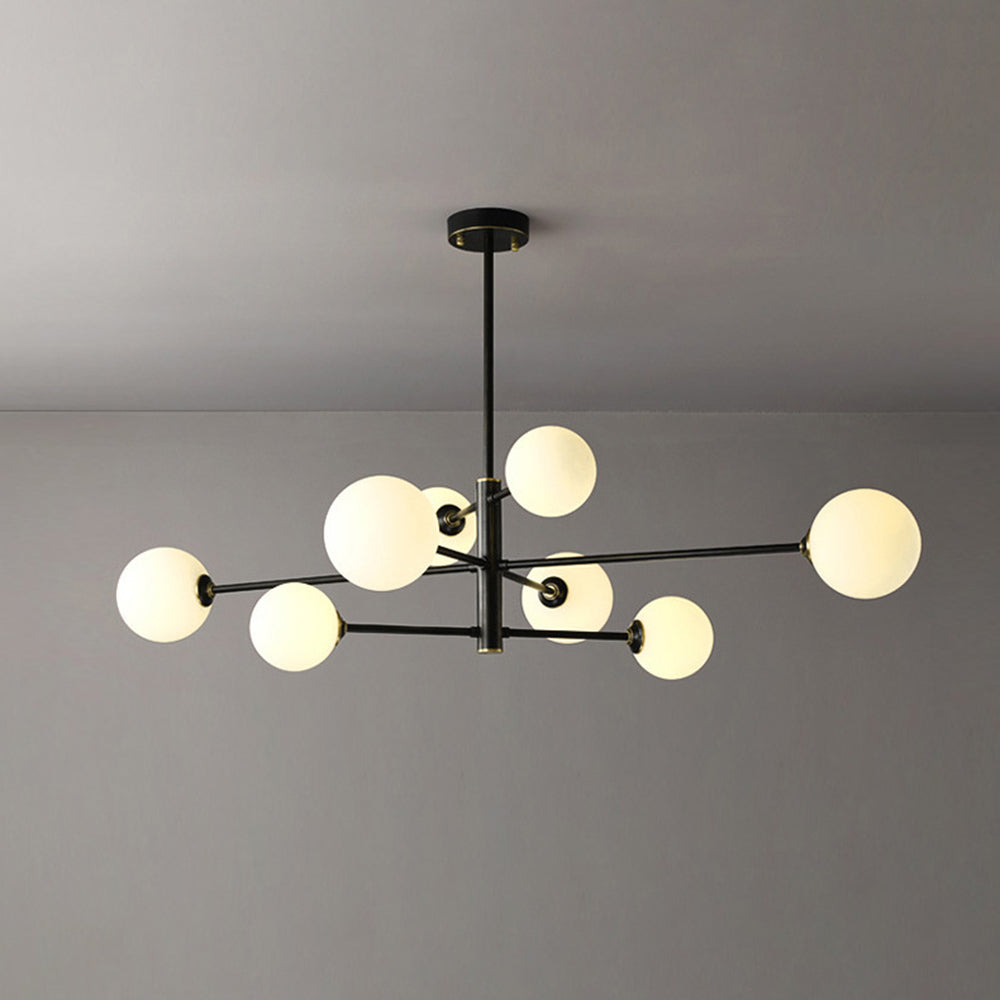 Webalot Modern Glass Shade Pendant Light, Copper/Black