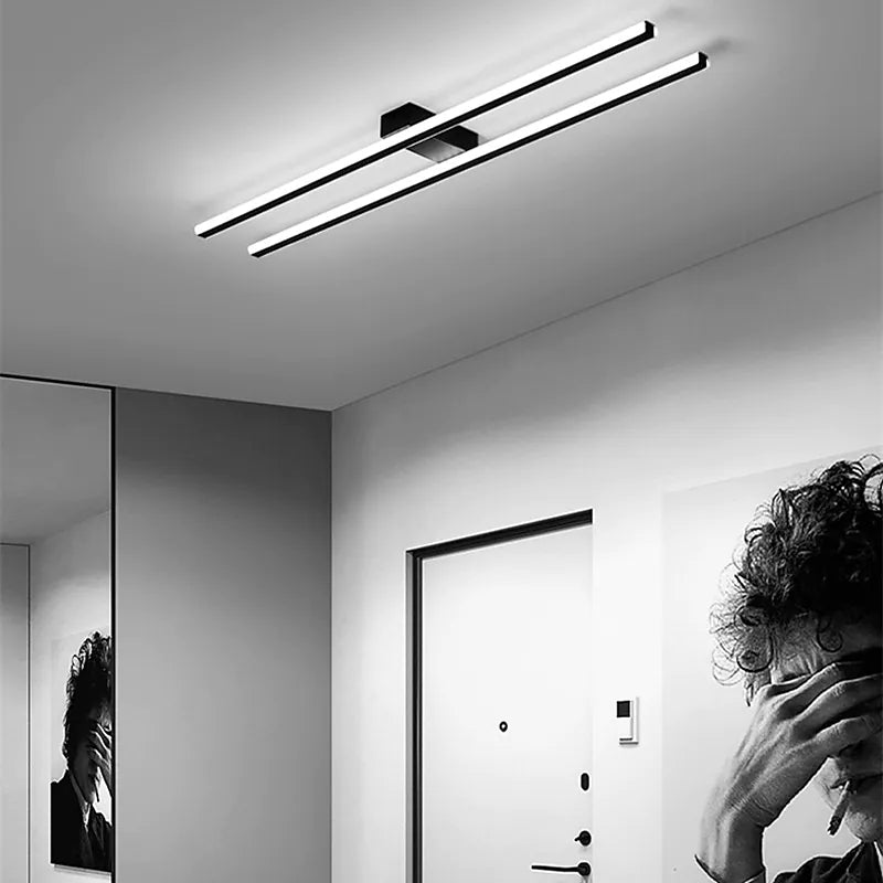 Lusomok Modern Minimaliste Flush Mount Ceiling Light, Double-Linear