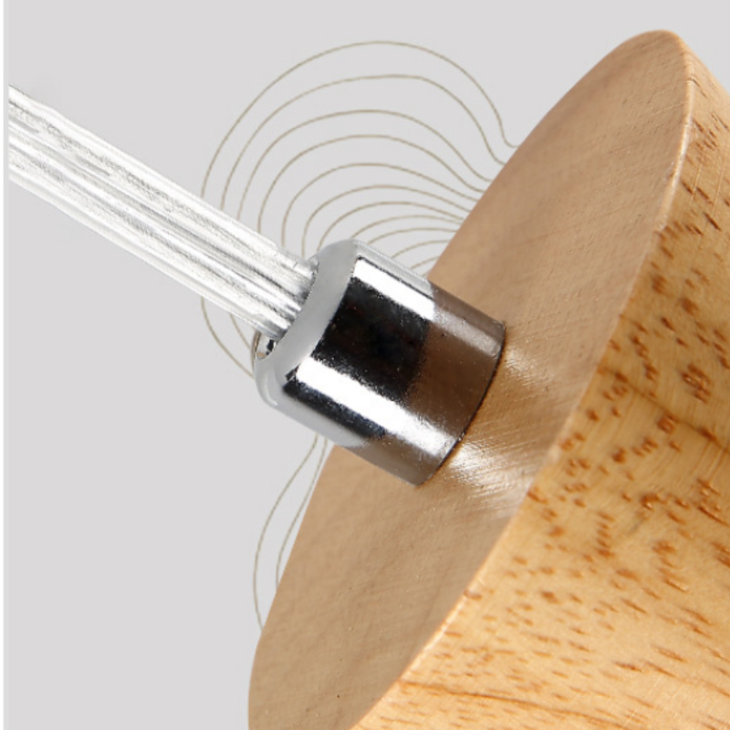 Taribid Glass Bubble Pendant Light Wood/Walnut