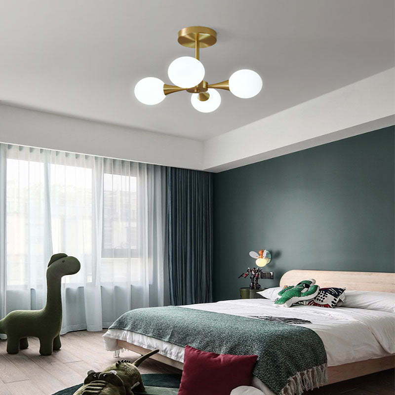 Zatutek Contemporary Flush Mount Ceiling Light, Glass Bubble