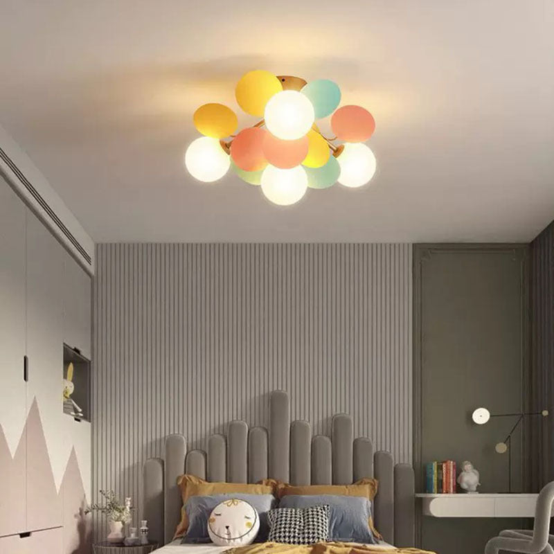 Binesik Modern Bubble Cluster Ceiling Light, Colorful