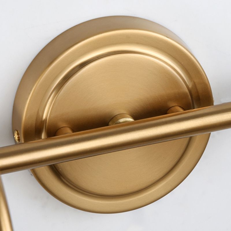 Zesopot Vintage Round Arc Vanity Wall Lamp, Gold, Bedroom