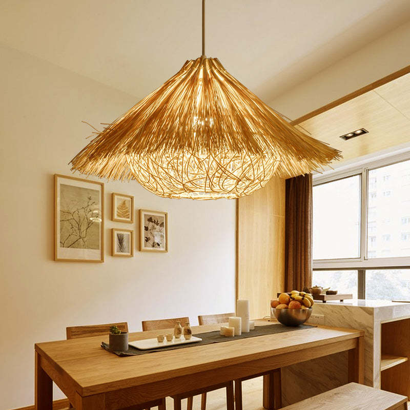 Mumidur Hand-Woven Rattan Modelling Pendant Light