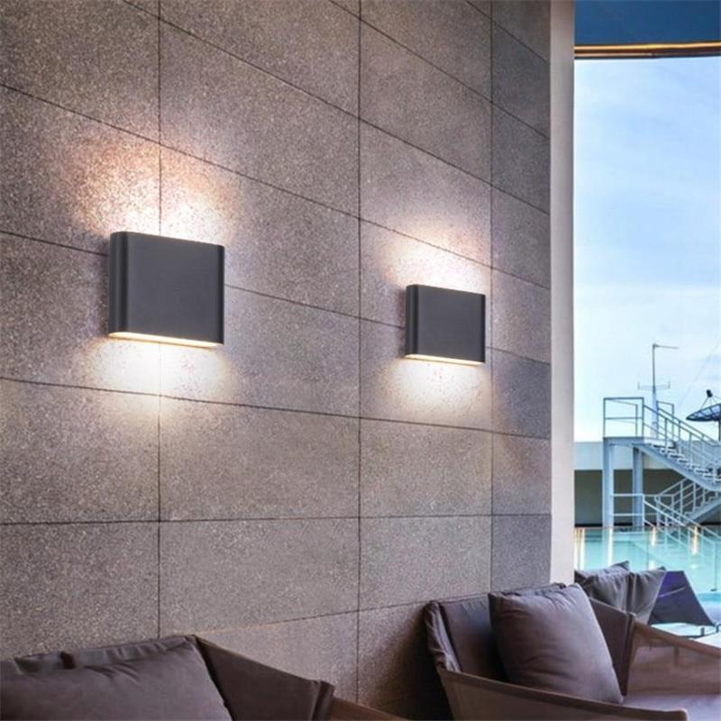 Orix Modern Rectagulart Waterproof Outdoor Wall Lamp, Black/White-Relic Pieces