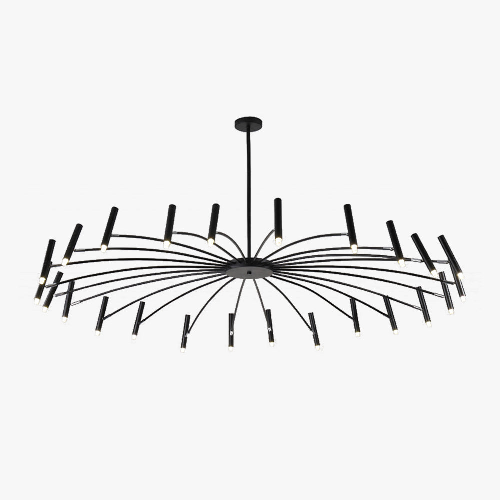 Pumapir Modern Blown Linear Metal Multi-heads Chandelier