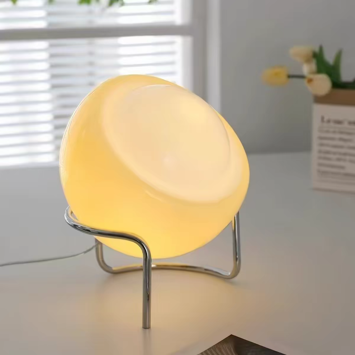 Elam Glass USB Table Lamp