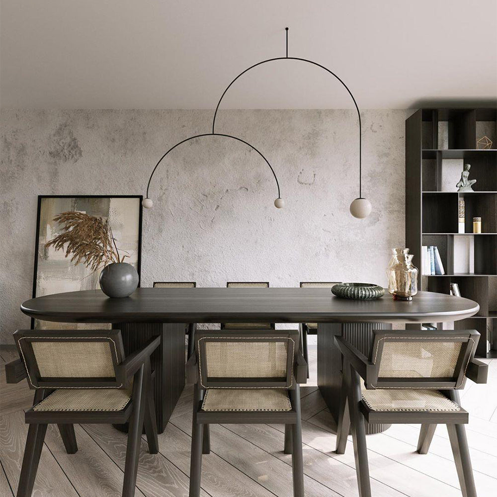Fakegod Minimalist Linear Mobile Pendant Light, Black