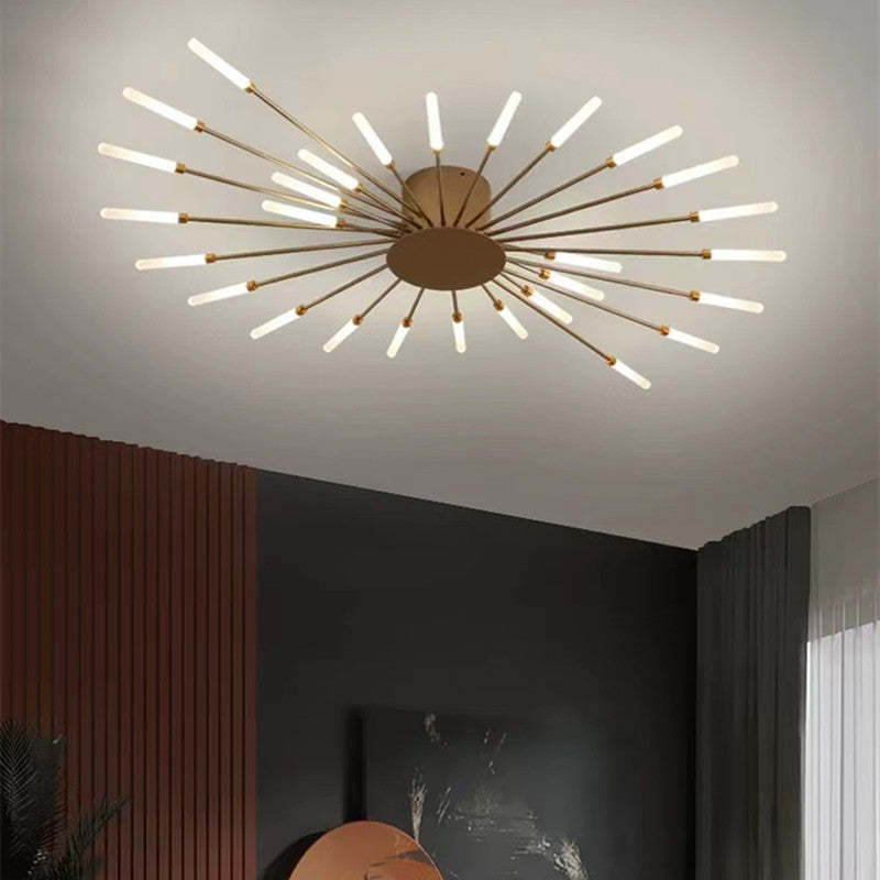 Kovon Flush-Mount Ceiling Light Fireworks, Black/Gold-Relic Pieces
